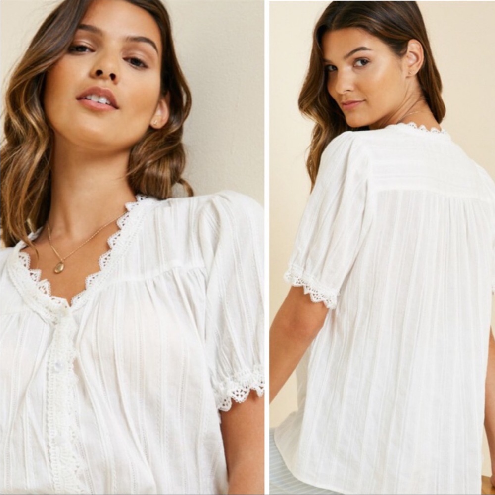 💃🏻Boho lace Button Down Top - Picture 7 of 12